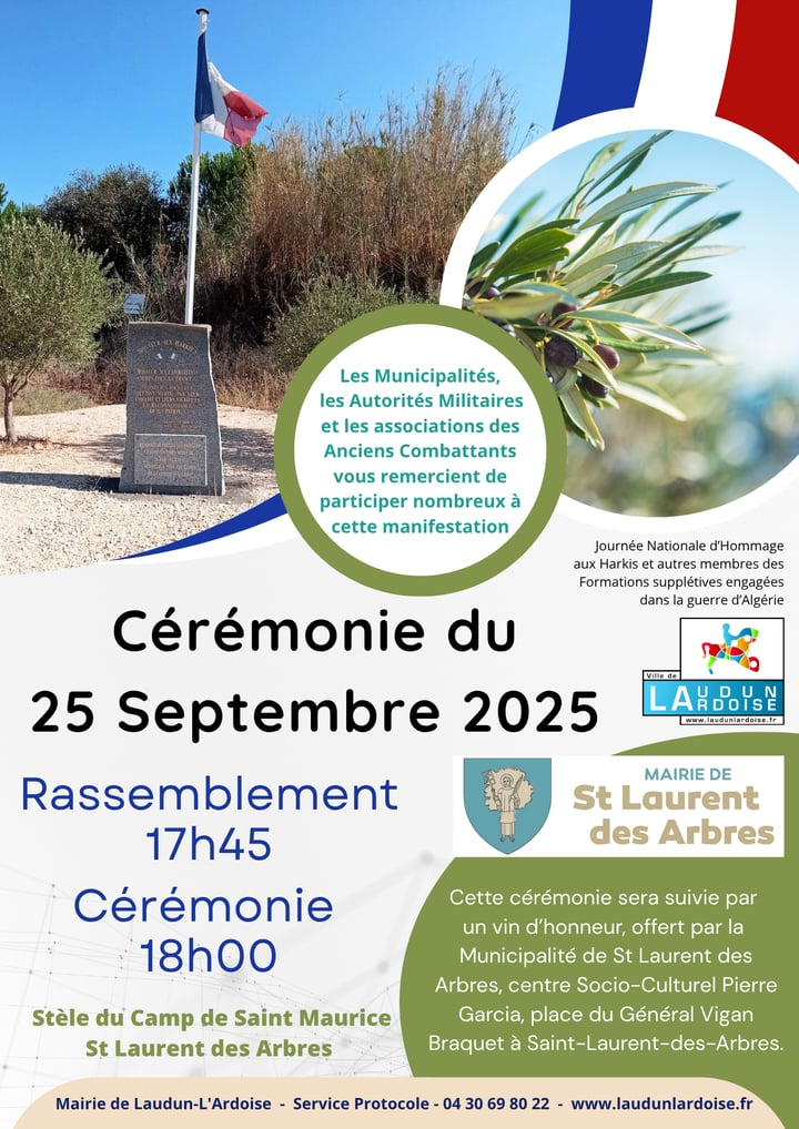 Affiche Cérémonie du 25 sept 2025