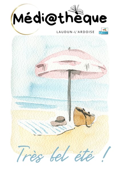 Blanc et Bleu Carte Postale Plage Marseille Illustratif