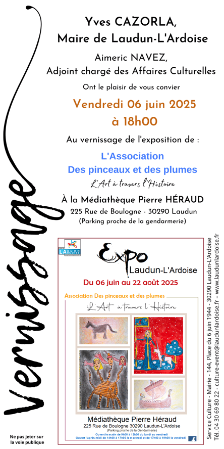 Carton expo  des pinceaux et des plumes juin 2025